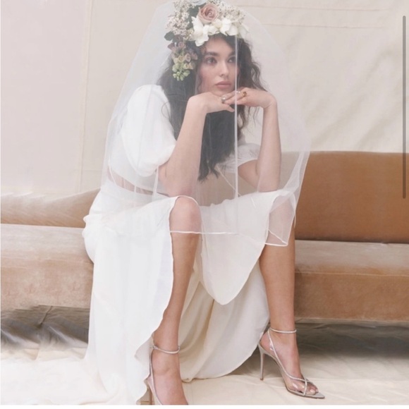 LIMITED EDITION Reformation Brynna Two Piece Wedding Crop Top Skirt Dress Set - Picture 2 of 10